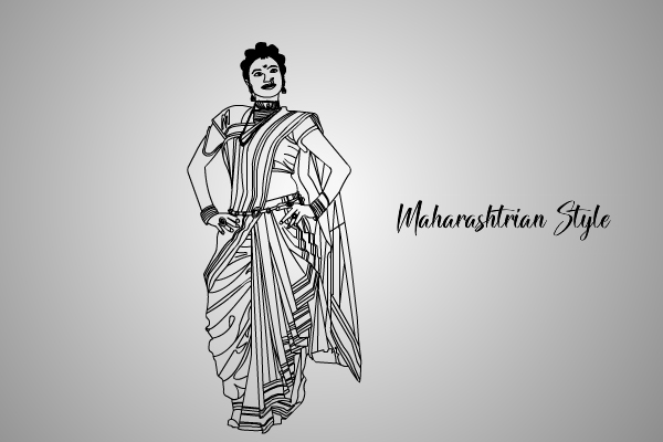 Maharashtrian Style saree draping style