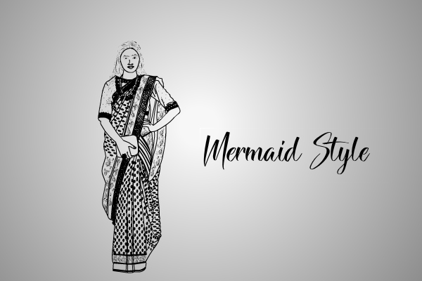 Mermaid-Style saree draping style
